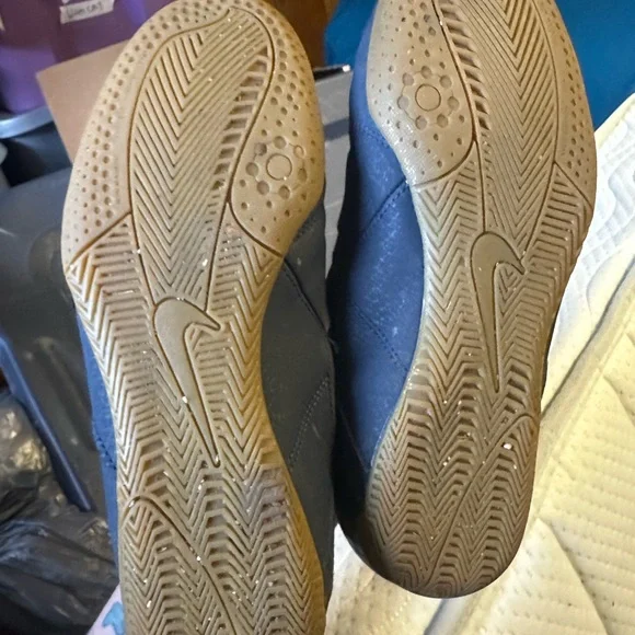 Nike Men’s Black and Blue Soccer Shoes with White Swoosh - Picture 4 of 4